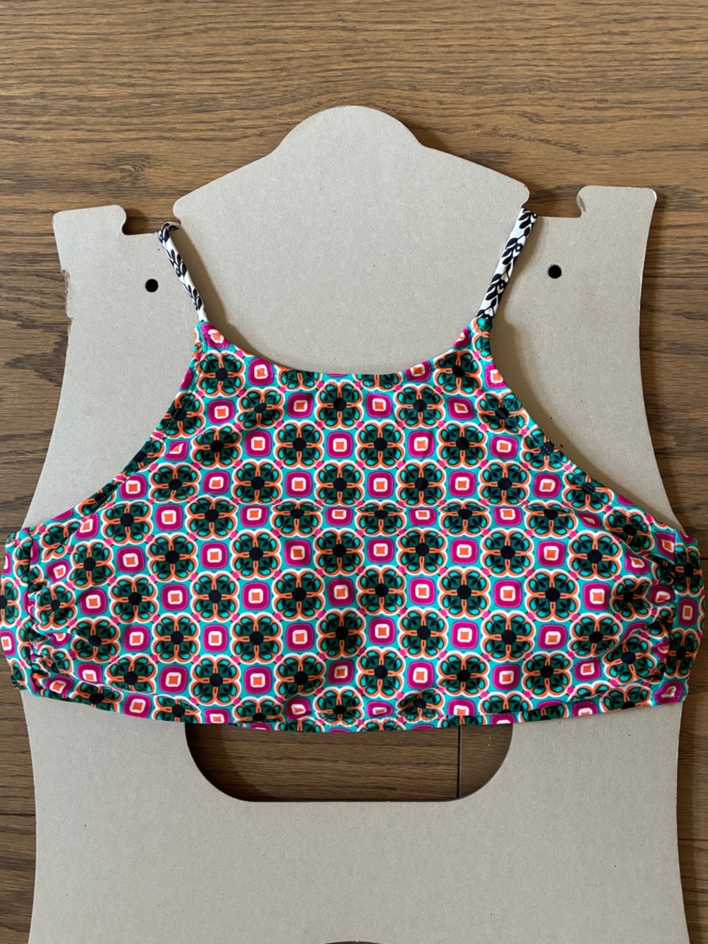 Altar'd State Multi-Color Geometric High Neck Bikini Top